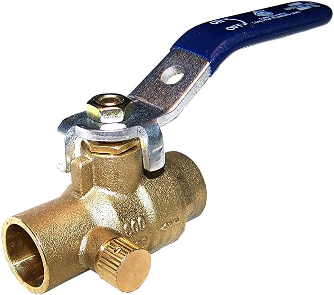 1/2" SWT F/P Ball Valve & Waste UPC App. NSF61-9 150WSP 600WOG - LF