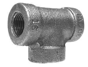 3/8" Black Extra Heavy Steel Tee