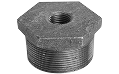 3-1/2" x 1-1/4" Black Malleable Hex Bushing