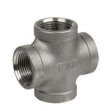 1/4" 150# 316 Stainless Steel Cast Threaded Cross Heavy