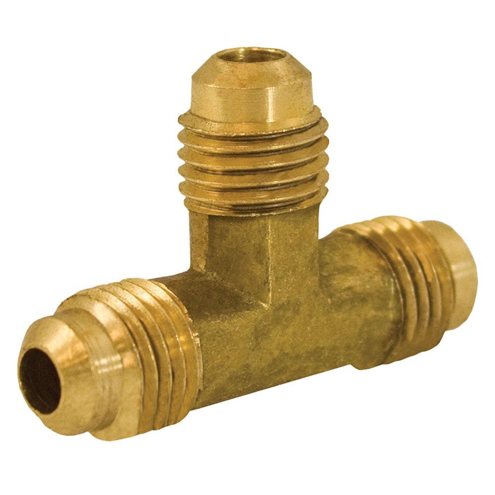 1/4-inch Brass Flare Tee - Fittings N' Valves