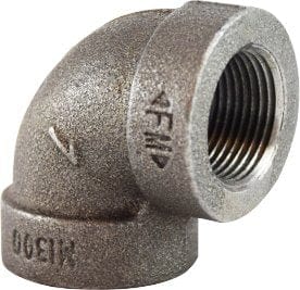 1/2" Galvanized Extra Heavy Steel 90 Degree Elbow