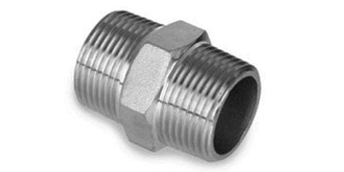 2" x 1-1/4" 316/L Reducing Hex Stainless Steel Nipple