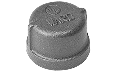 1/8" Black Malleable Iron Cap