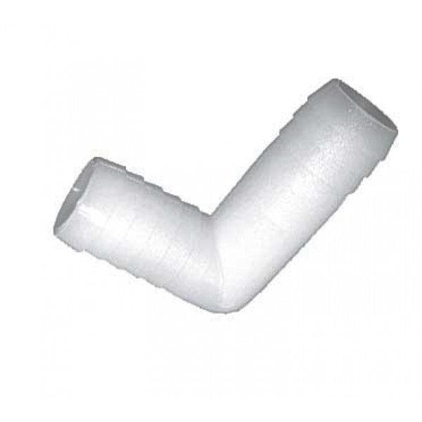 Nylon 90-Degree Hose Coupler - Barb x Barb - 3/8" x 3/8"