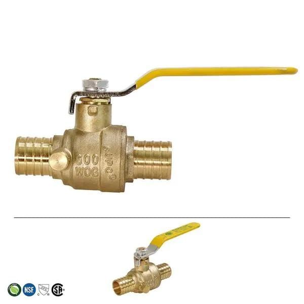 3/4" PEX x PEX Full Port Ball Valve with Drain F1807 600 WOG (Lead Free)