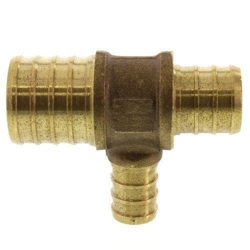 1" x 3/4" x 1/2" PEX Reducing Tee (Lead Free)