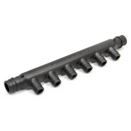 3/4" x 3/4" x 1/2" W/6 PORTS OPEN POLY PEX MANIFOLD