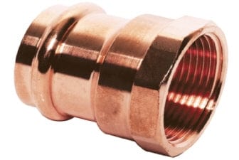 Press Copper Female Adapter, P x FPT, 1/2'' x 3/8''