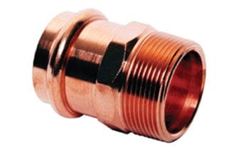 Press Copper Male Adapter, P x MPT, 1/2'' x 1/2''