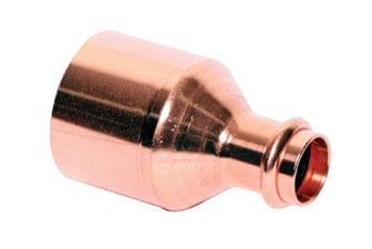 Press Copper Reducer, FTG x P, 2'' x 1''