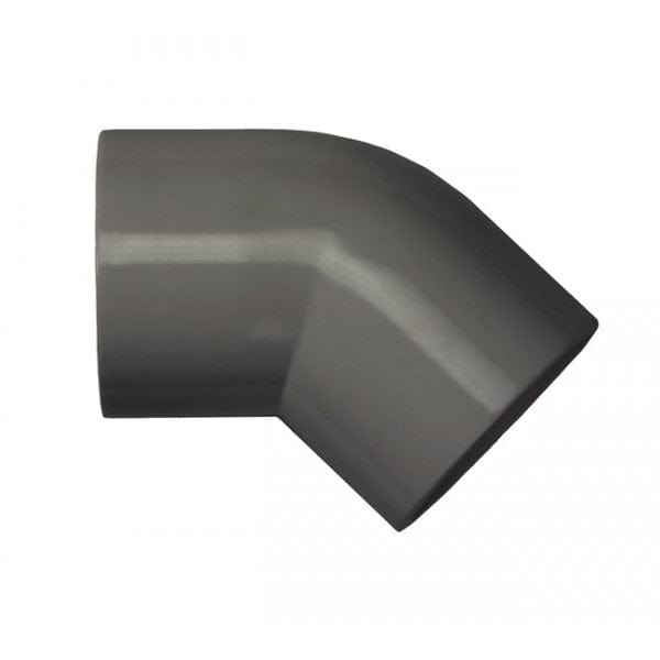 PVC 45 Degree Schedule 80 Fitting - 4" (12/Cs) - Fittings N' Valves