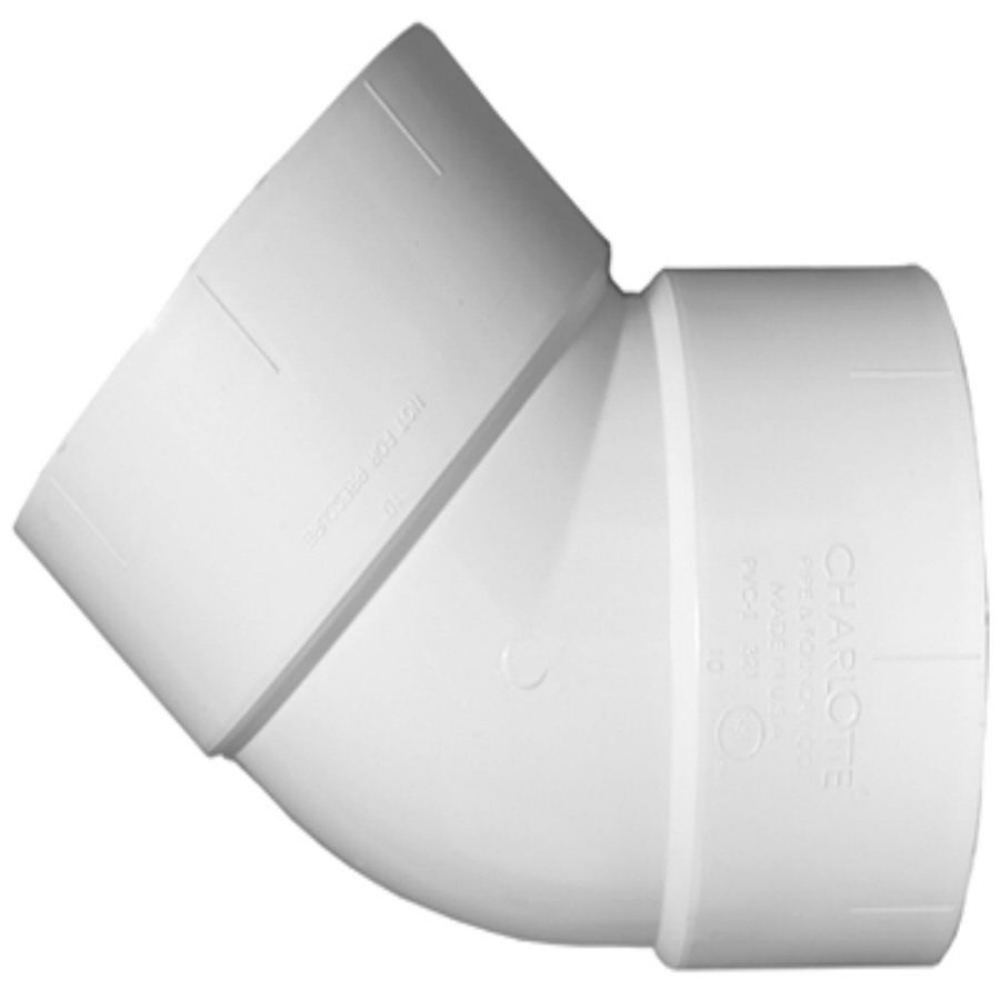 2" PVC DWV 45° Elbow H x H