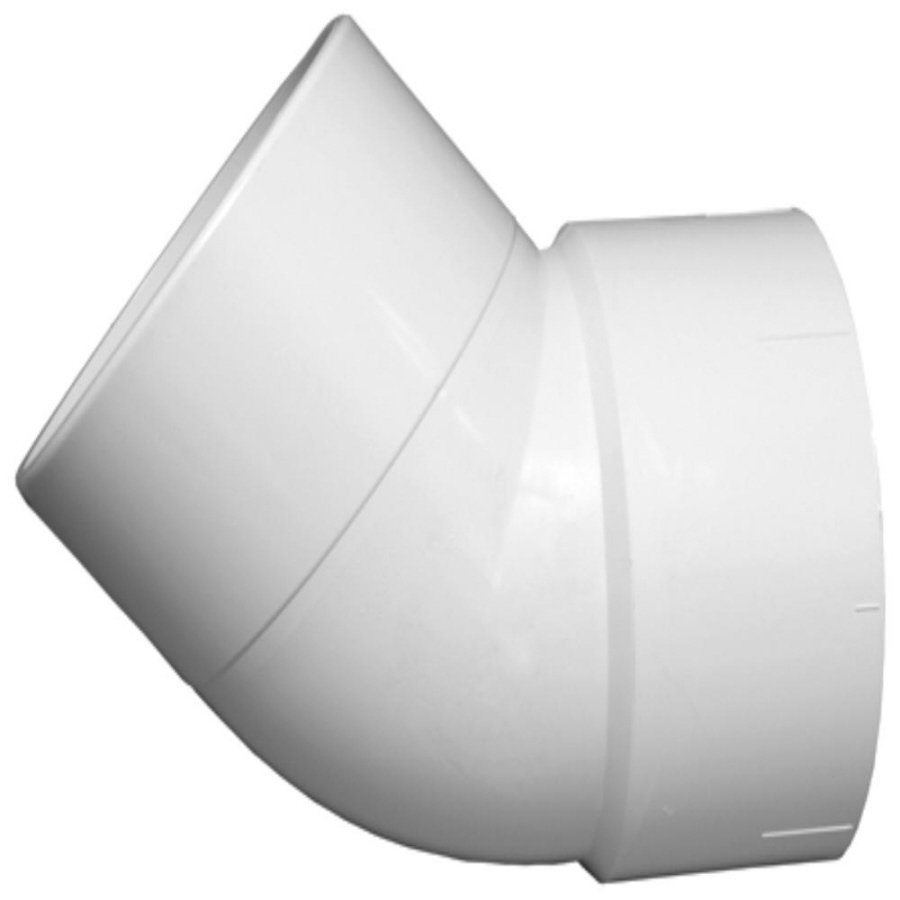 1-1/2" PVC DWV 45° Elbow SPG x H
