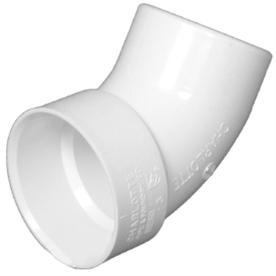 1-1/2" PVC DWV 60° Elbow H x S