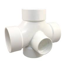 3"x1-1/2" PVC DWV Double Sanitary Tee 1 Inlet - Fittings N' Valves