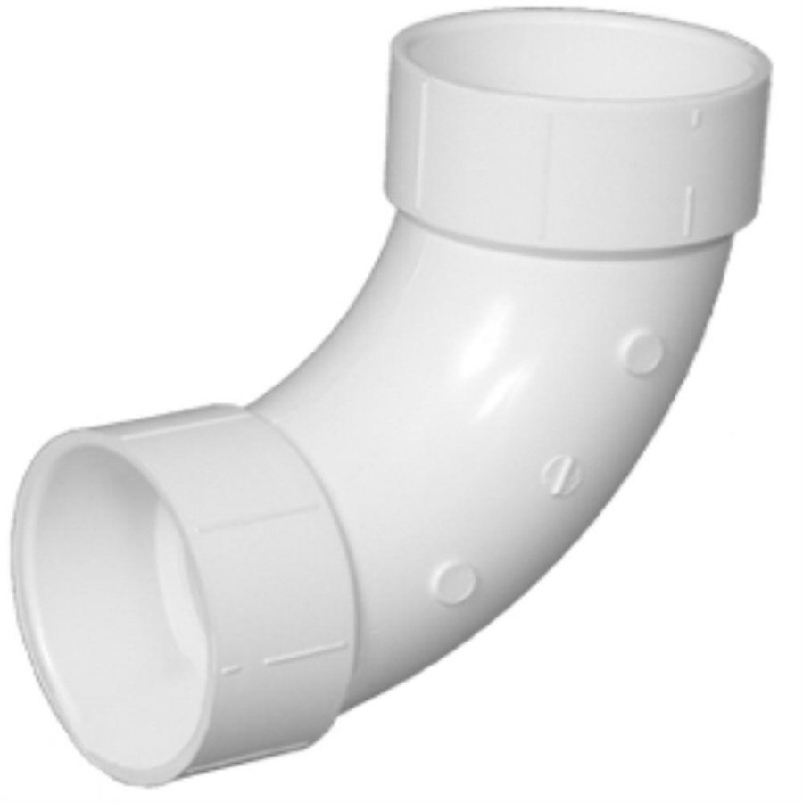 3" PVC DWV Long Sweep Elbow H x H