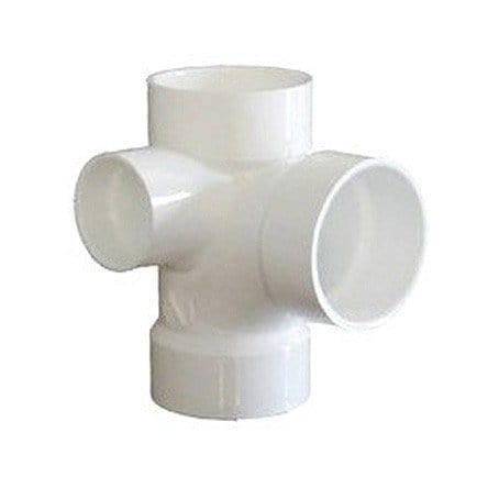3" x 1-1/2" PVC DWV Sanitary Tee 1 Inlet Left Side