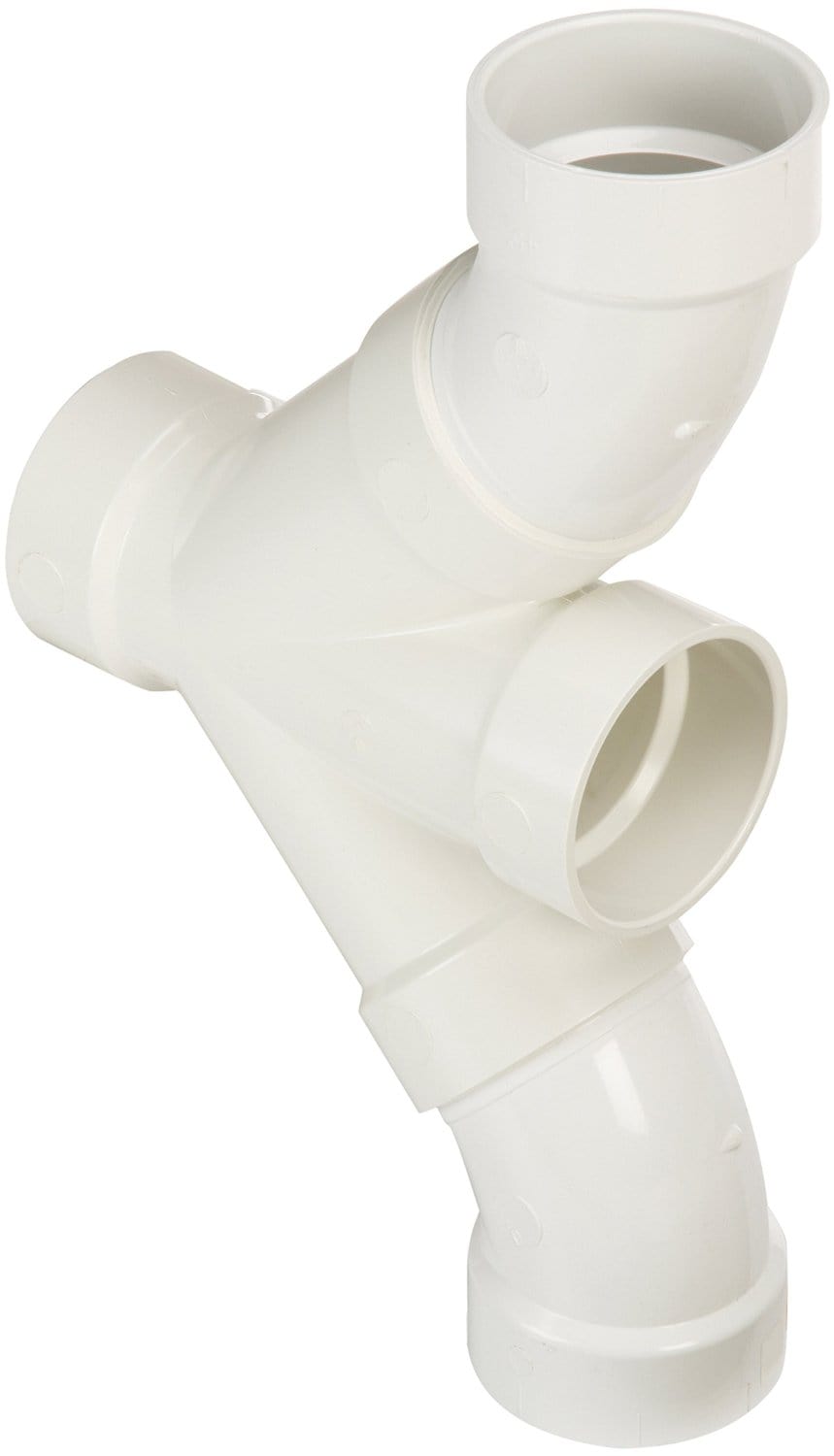 4" PVC DWV Double Combination Wye & 1/8 Bend
