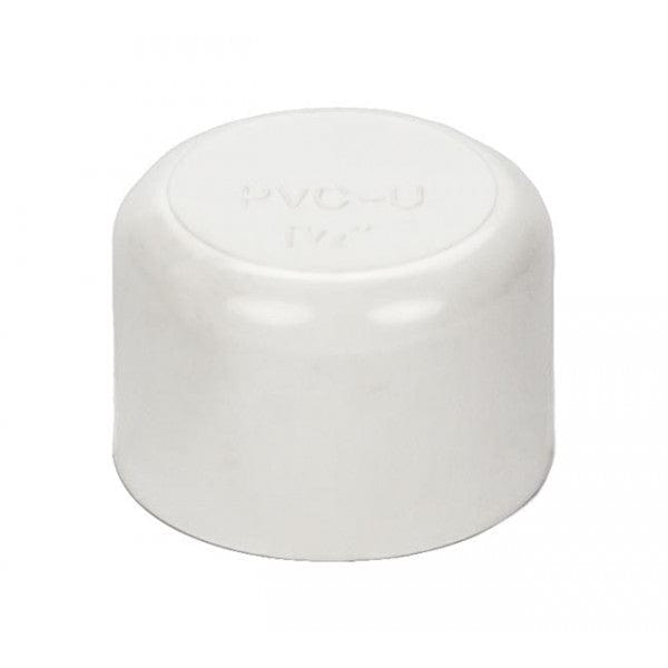 PVC End Cap - Schedule 40 - White - Socket - 1-1/2" (165/Cs)