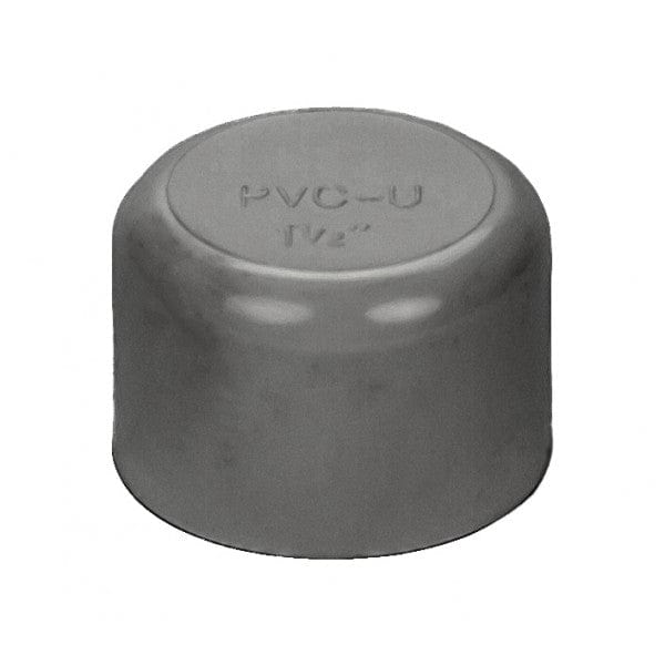 PVC End Cap - Schedule 80 - Gray - Socket - 1-1/2" (120/Cs)