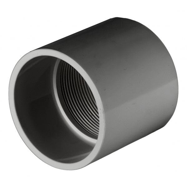 PVC Female Adapter - Schedule 80 - Gray - Socket x FPT - 4" (48/Cs) - Fittings N' Valves