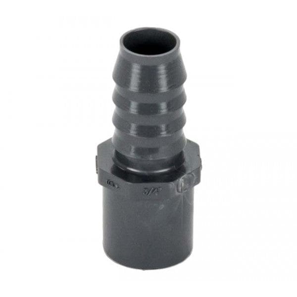 PVC Insert Adapter - Gray - Barb x Spigot - 3/4"