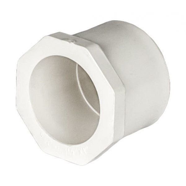 PVC Reducer Bushing - Schedule 40 - White - Spigot x Socket - 1-1/4" to 1" (200/Cs)