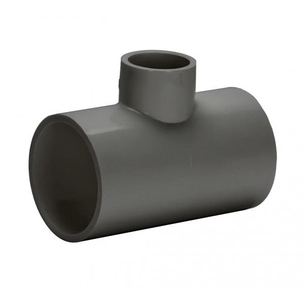PVC Reducer Tee - Schedule 80 - Gray - Socket x Socket x Socket - 2" to 3/4" (30/Cs)