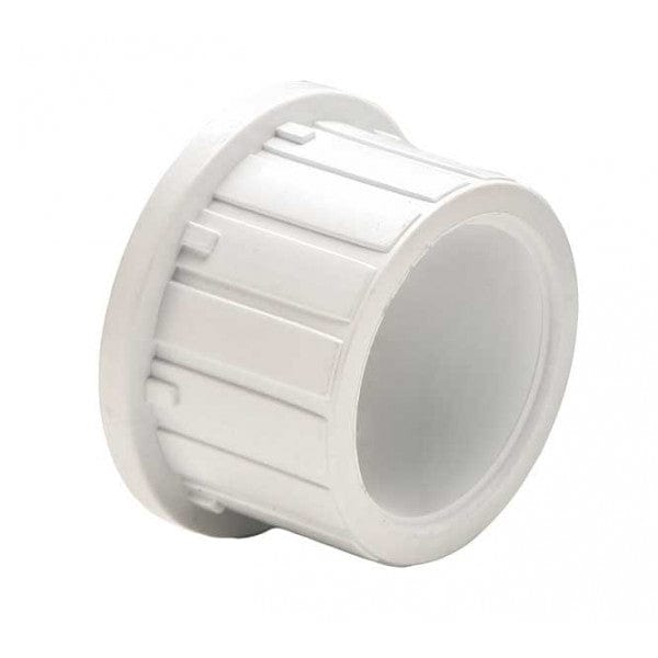 PVC Single & True Union End Connector - White - Socket - 1/2" (10/Cs)
