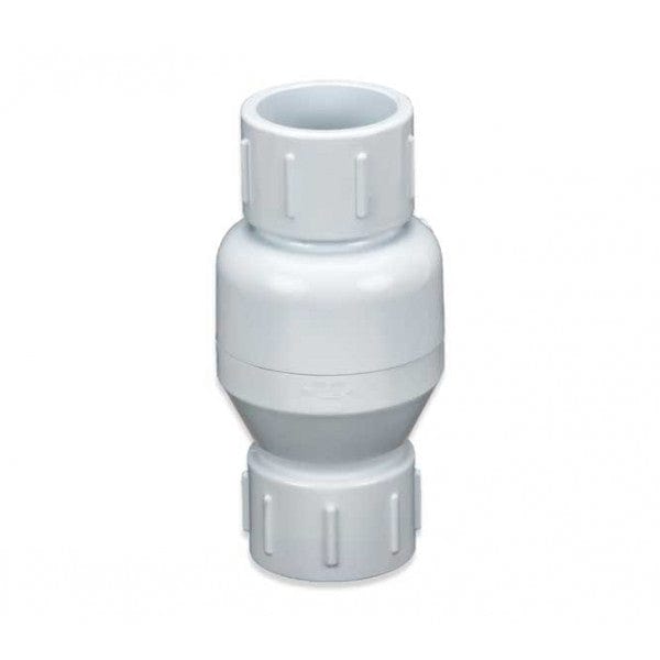 PVC Spring Check Valve - White - Socket x Socket - 1/2" (120/Cs)