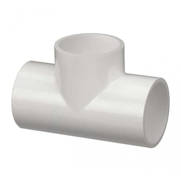 PVC Straight Tee - Schedule 40 - White - Socket x Socket x Socket - 4" (12/Cs) - Fittings N' Valves