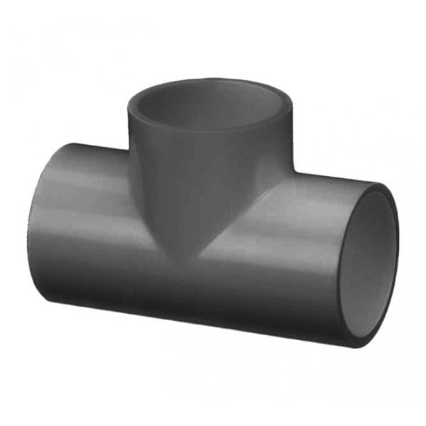 PVC Straight Tee - Schedule 80 - Gray - Socket x Socket x Socket - 1-1/2" (24/Cs)