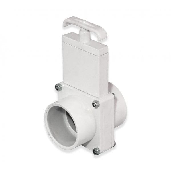 PVC Three-Piece Slice Valve - White - Socket x Socket - 1-1/2" (12/Cs)