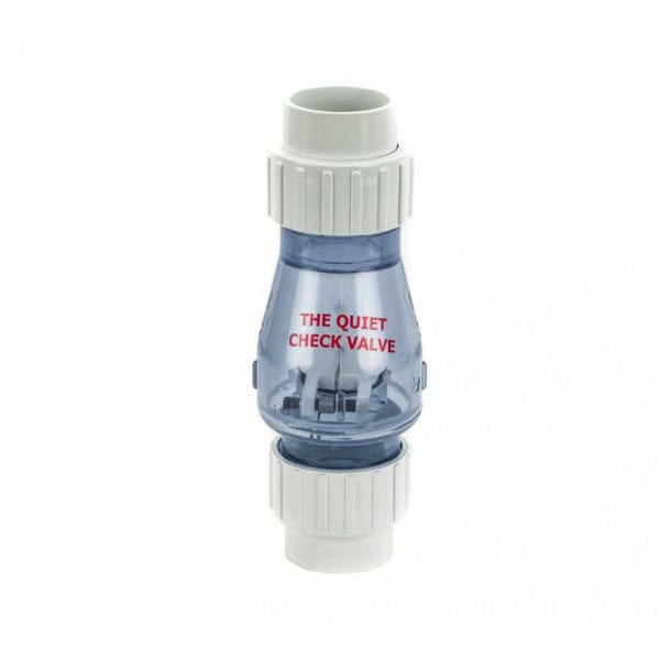 PVC True Union Flapper Check Valve - Spring - Clear - Socket x Socket - 1-1/2" (12/Cs) - Fittings N' Valves