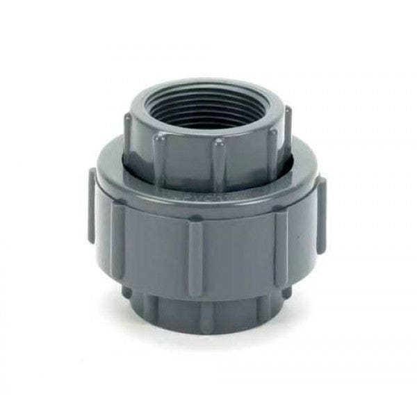 PVC Union - Schedule 40 - Gray - FPT - 3" (12/Cs) - Fittings N' Valves