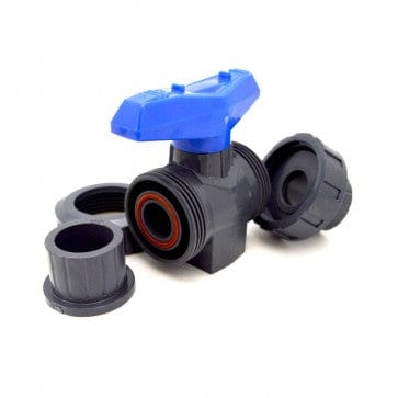 1/2" PVC True Union Ball Valve - Socket & Threaded Ends