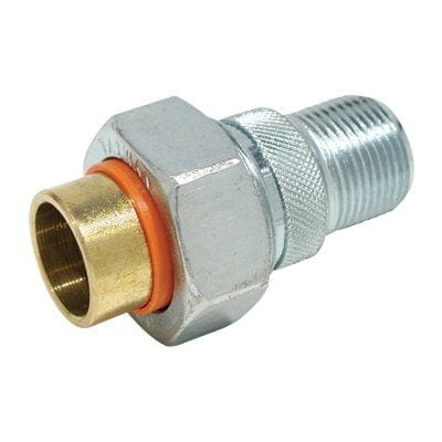 3/4" x 1/2" MIP x Brass Sweat Dielectric Union