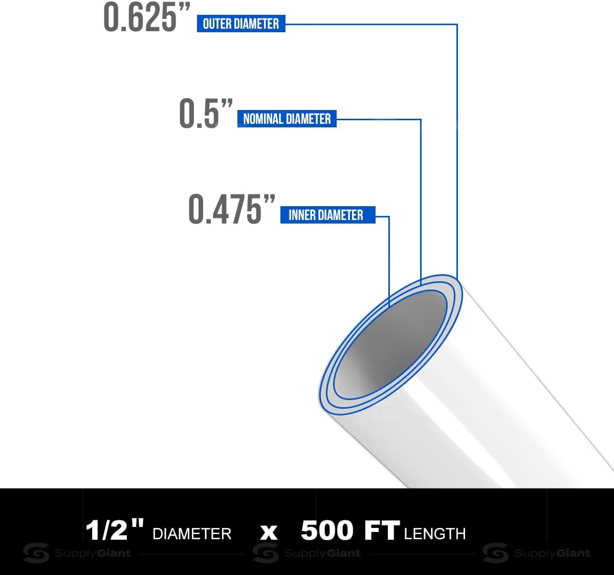 1-1/2" x 100' PEX-A Potable Water - 100' Coil - White