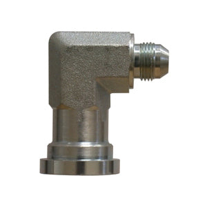 90-deg Elbow Adapter, 3/4-in Male JIC x 1-1/4-in Code 61 Flange, Steel