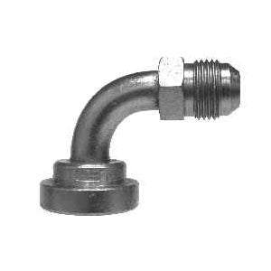90-deg Elbow Adapter, 1-1/2-in Male JIC x 1-1/2-in Code 61 Flange, Steel