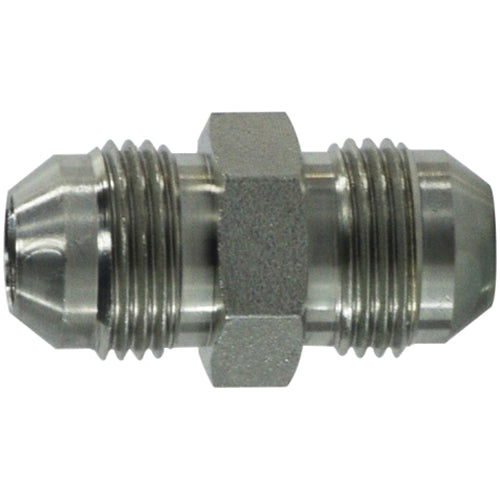 JIC Tube Union, 1/2-in Male JIC x 3/8-in Male JIC, Steel