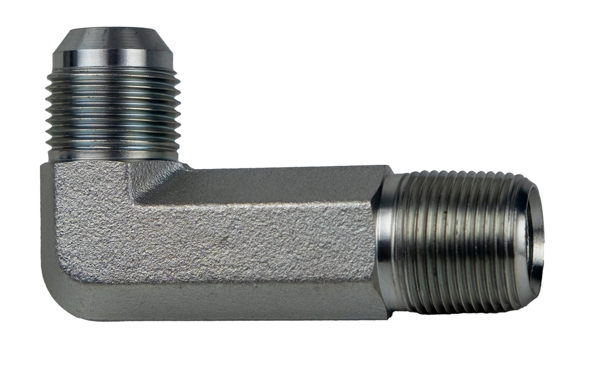 90-deg Extra Long Elbow, 5/16-in Male JIC x 1/4-in Male NPTF, Steel