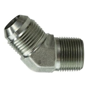 45-deg Elbow, 5/16-in Male JIC x 1/8-in Male NPTF, Steel