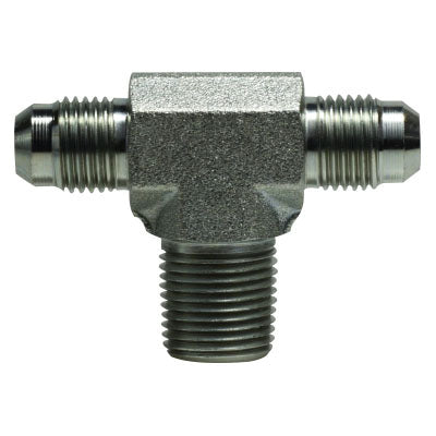 Branch Tee, 1/2-in Male JIC x 1/2-in Male JIC x 1/2-in Male NPTF, Steel