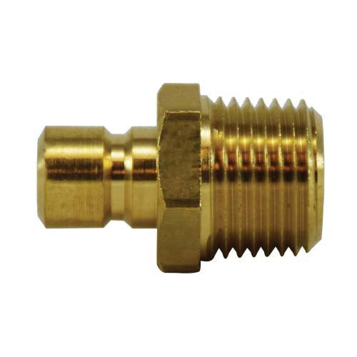 Mold Coolant QD Male Pipe Plug, 3/8-in Body x 1/4-in Male NPT, Brass