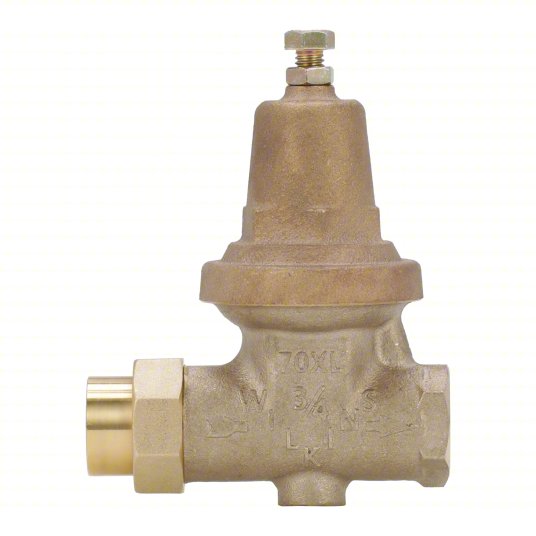 3/4" Zurn Wilkins 70XL Pressure Regulator - Single Union FNPT x FNPT, 3/4 in Pipe Size, Bronze, 25 psi to 75 psi (Copy)