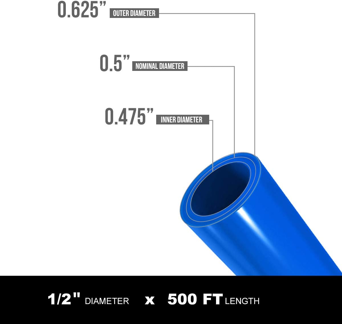 1/2" x 300' Pex-A Potable Water - 300' Coil - Blue