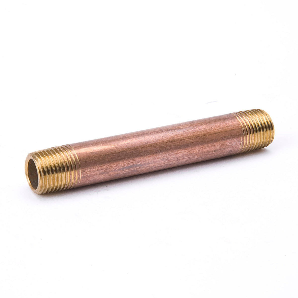 3/4-in x 8-in No-Lead Red Brass Nipple - Fittings N' Valves