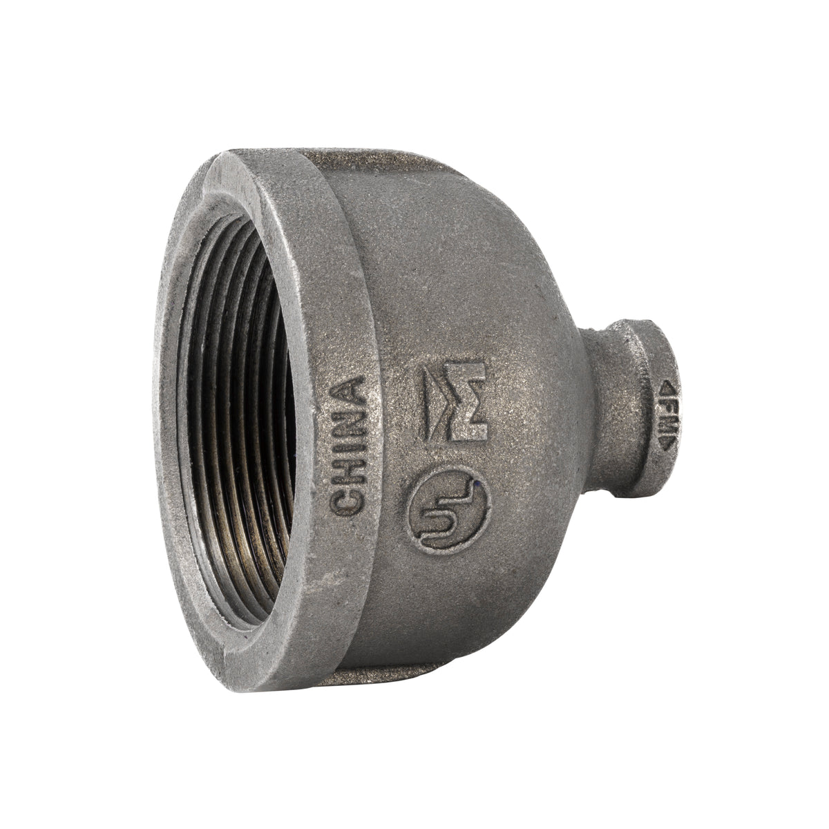 3-in x 3/4-in FIP Black Iron Reducing Coupling - Barcoded - Fittings N' Valves